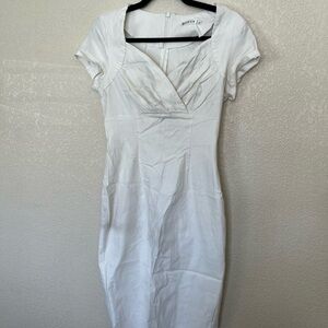 Sophisticated White Midi Dress